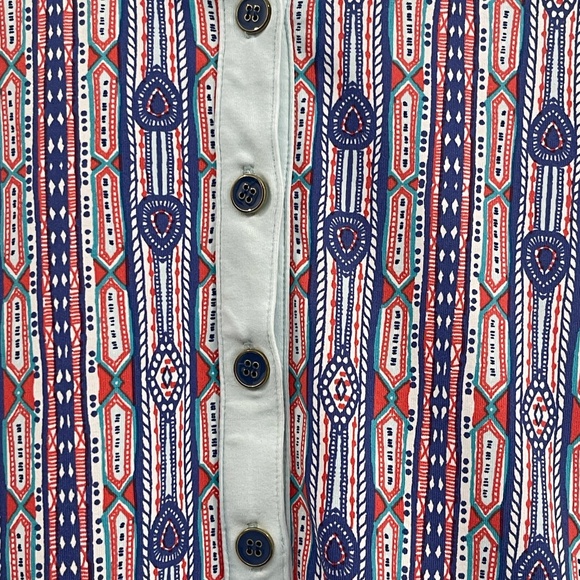 00008 J. McLaughlin Catalina Cloth Tunic Medium Paisley 3/4 Sleeve - Picture 4 of 13